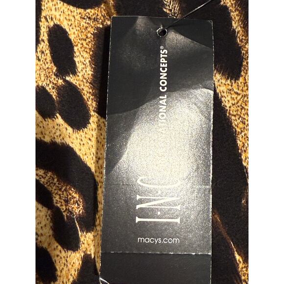 International Concepts NWT Leopard Print Beaded Neckline Lined Sleeveless Sz 10 - Picture 7 of 8